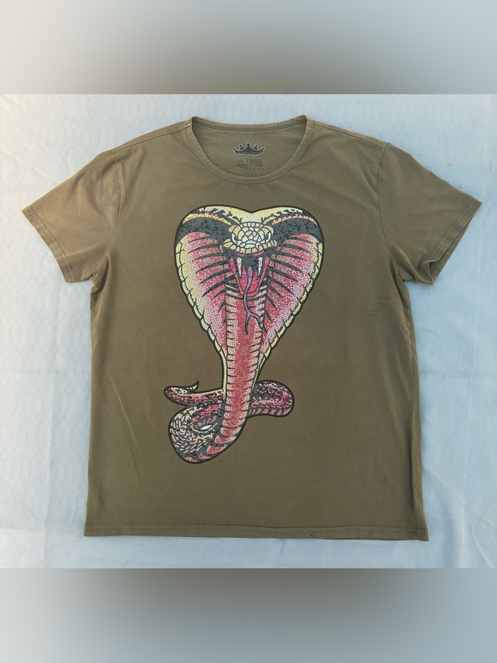 & Other Stories Olive Green Cobra Graphic Tee